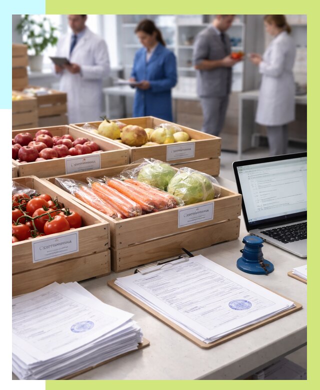 Сертификация овощей и фруктов в Ярцеве от 8648 р. | Алешин-Рцв