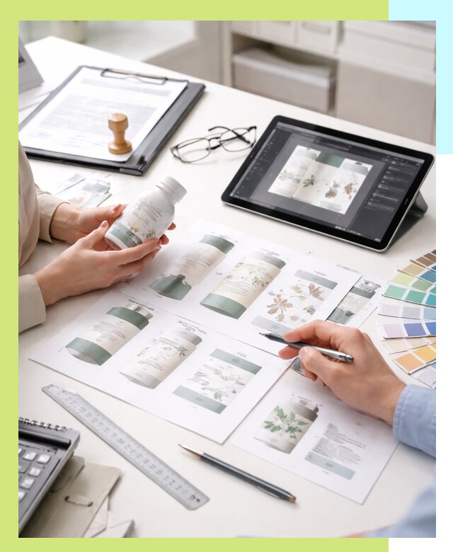 Профессиональная разработка дизайна и текста этикетки продукции в Ярцеве