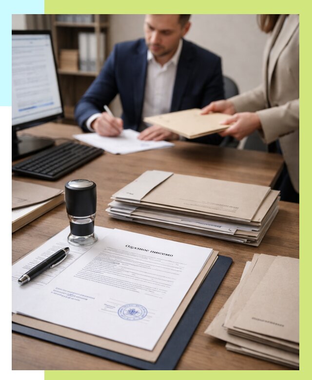 Отказное письмо для таможни в Ярцеве от 3052 р, Алешин-Рцв