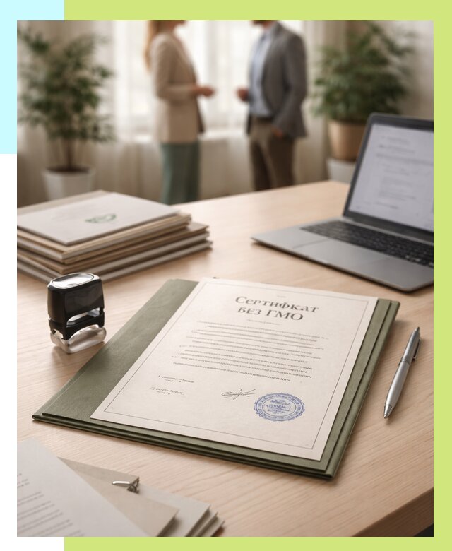 Сертификат без ГМО в Ярцеве от 7631 р. оформить срочно Алешин-Рцв